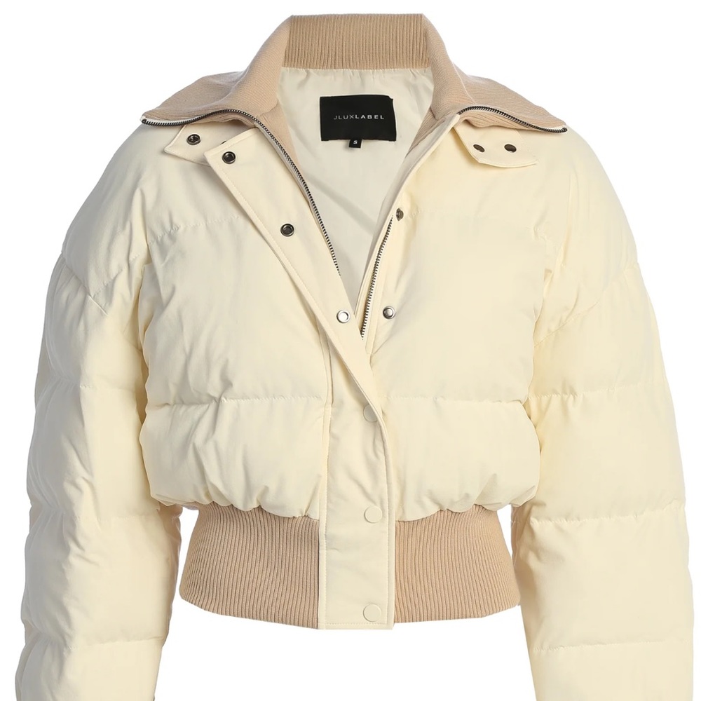 Jlux Label Buttercream Stassie Ribbed Jacket.